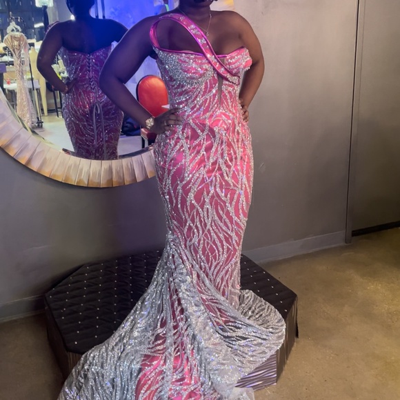 Pink Elegant Prom Dress - Picture 6 of 6